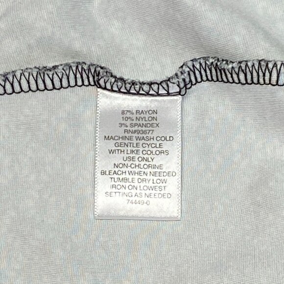 Liz Claiborne Stretch Knit Pull On Crop Lori Capri Pants Slacks Black White XL - Picture 9 of 9